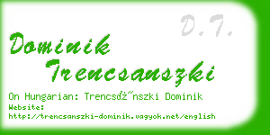 dominik trencsanszki business card